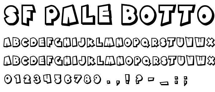 SF Pale Bottom Shaded font